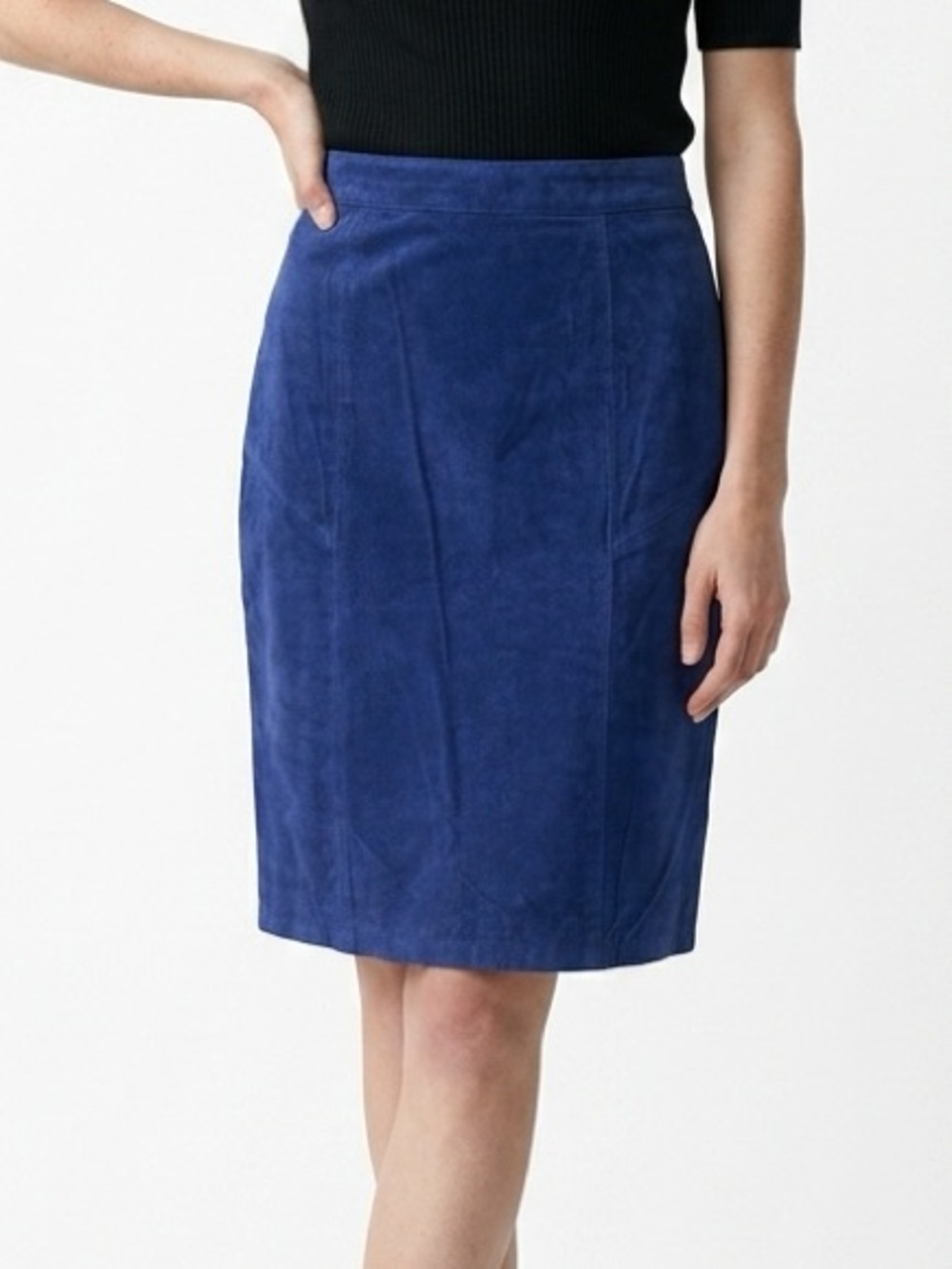 P.B. MARTIN | Vintage 100% Leather Royal Purple Pencil Skirt Women’s Size 8